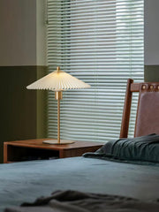 Perla Pleated Table Lamp-DWHOME