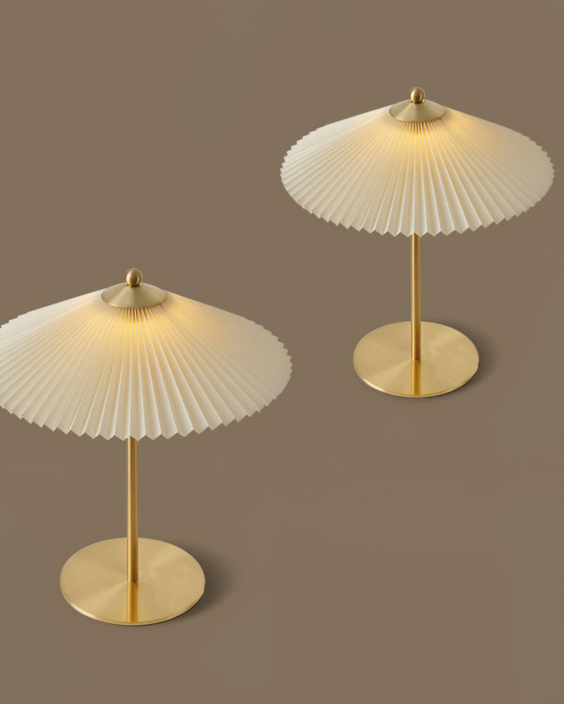 Perla Pleated Table Lamp-DWHOME