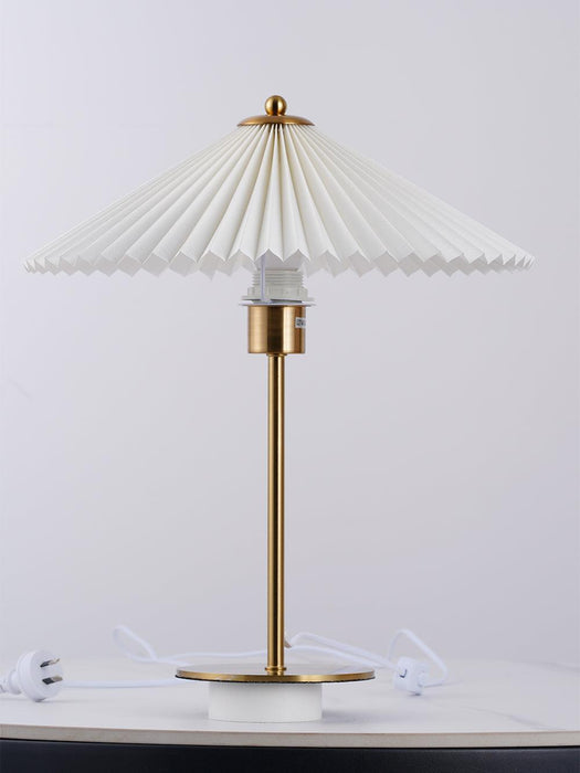 Perla Pleated Table Lamp-DWHOME
