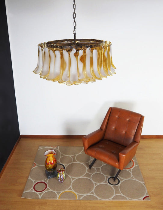 Petal Amber Murano Glass Chandelier-DWHOME