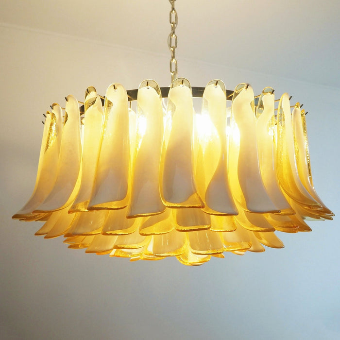Petal Amber Murano Glass Chandelier-DWHOME