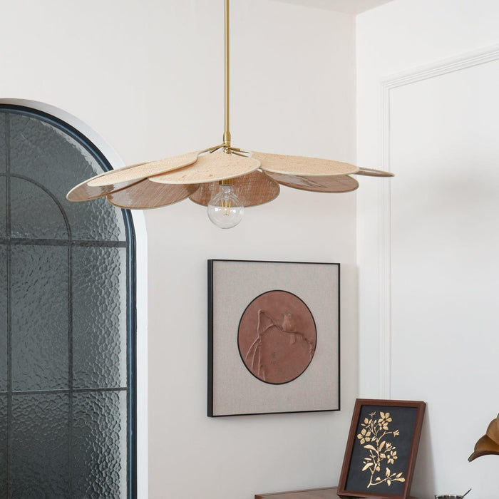Petals Bloom Rattan Pendant Lamp-DWHOME