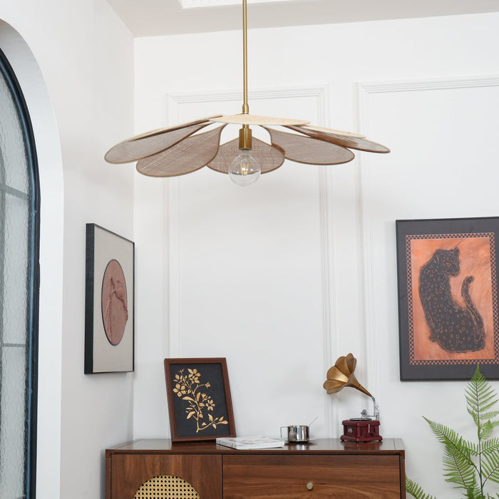 Petals Bloom Rattan Pendant Lamp.