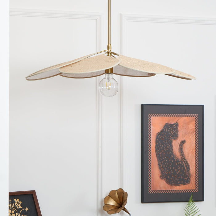 Petals Bloom Rattan Pendant Lamp.