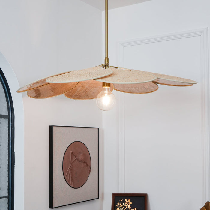 Petals Bloom Rattan Pendant Lamp.