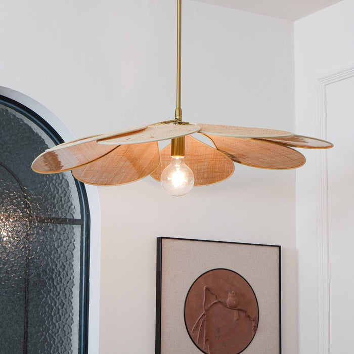 Petals Bloom Rattan Pendant Lamp.