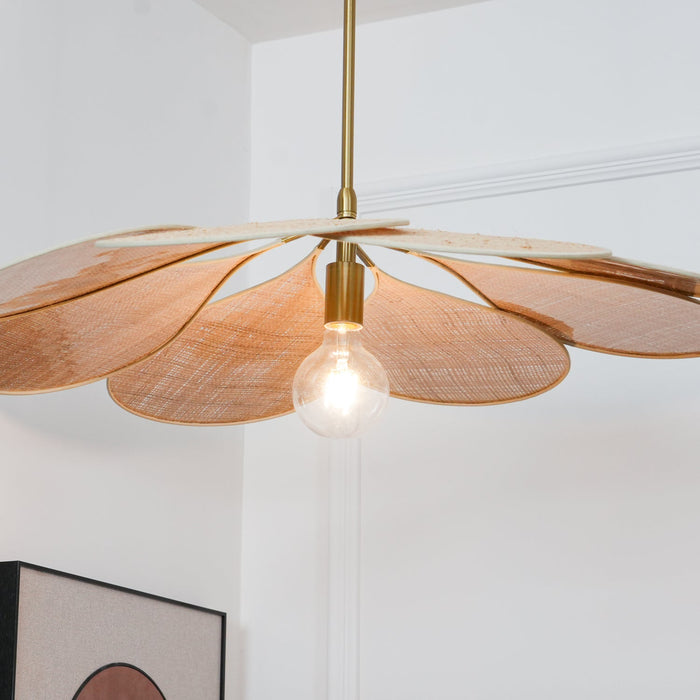 Petals Bloom Rattan Pendant Lamp.