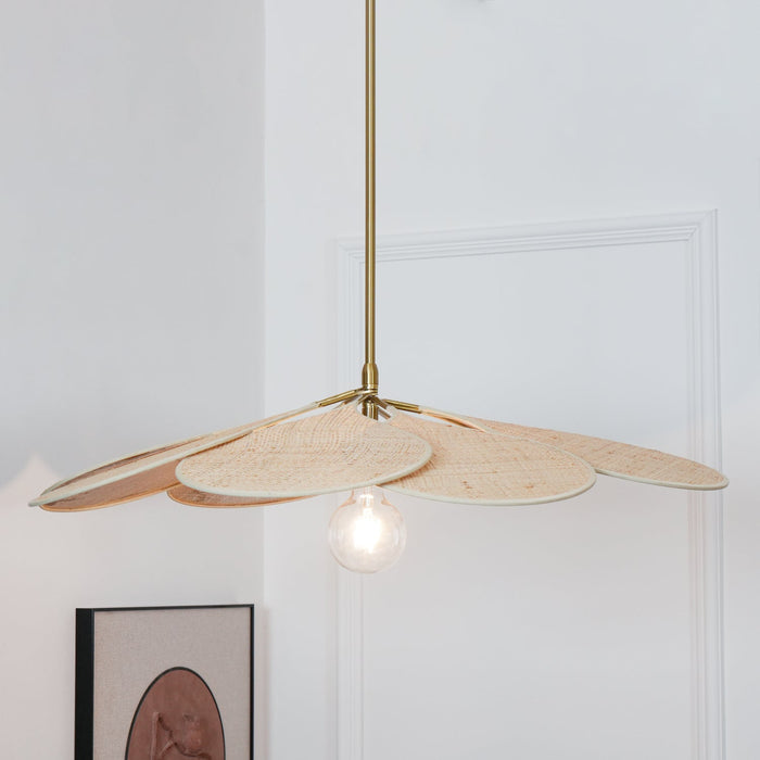 Petals Bloom Rattan Pendant Lamp.