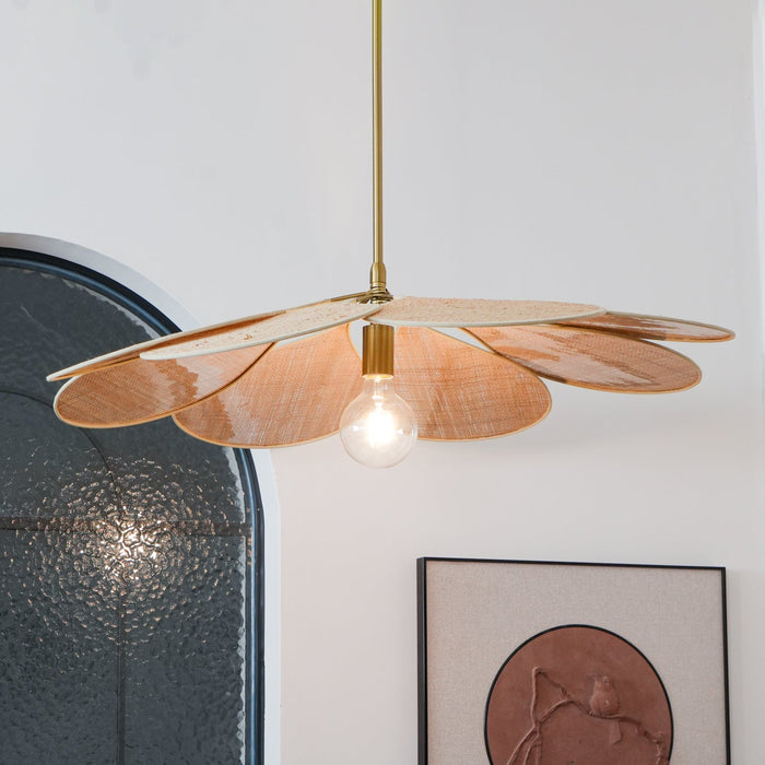 Petals Bloom Rattan Pendant Lamp.