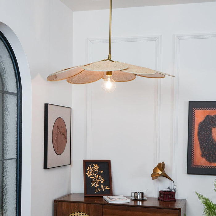 Petals Bloom Rattan Pendant Lamp-DWHOME