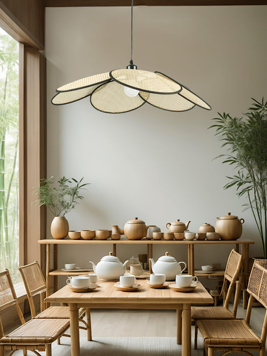 Petals Rattan Pendant Lamp-DWHOME