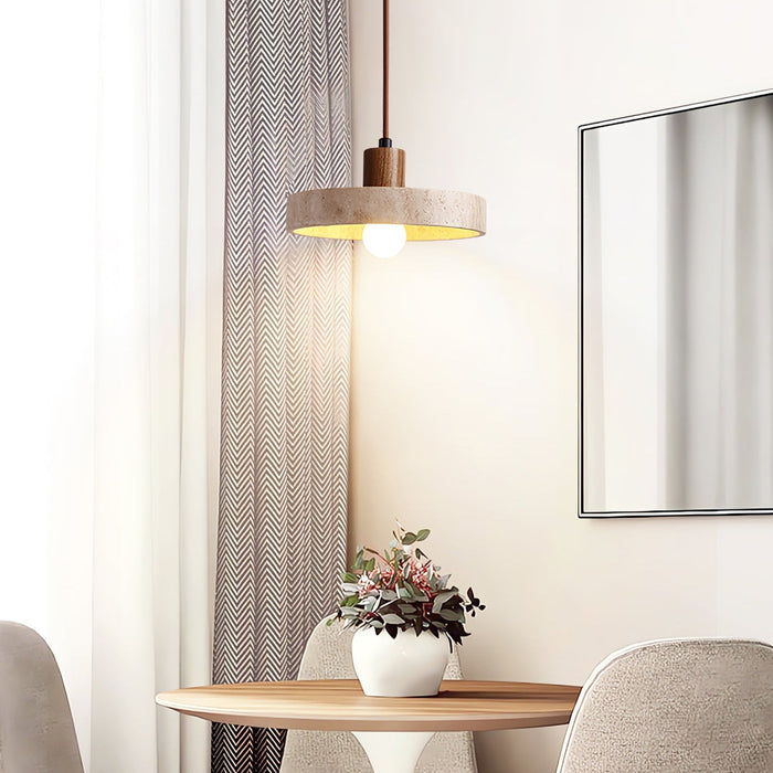Piedra Travertine Pendant Light-DWHOME