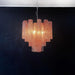 Pink Murano Glass Tronchi Chandelier-DWHOME
