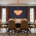 Pink Polygon Drop Chandelier-DWHOME