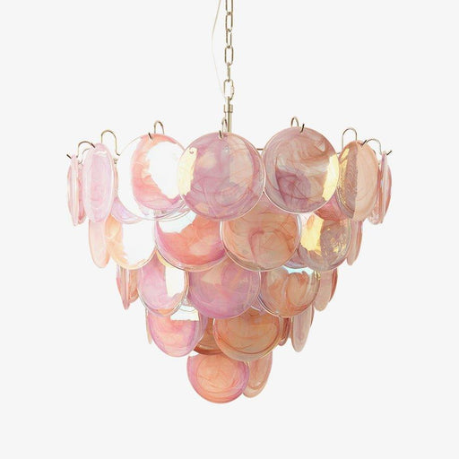 Pink Murano Disc Chandelier - DWHOME