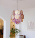Pink Murano Disc Glass Chandelier-DWHOME
