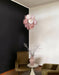 Pink Murano Disc Glass Chandelier-DWHOME