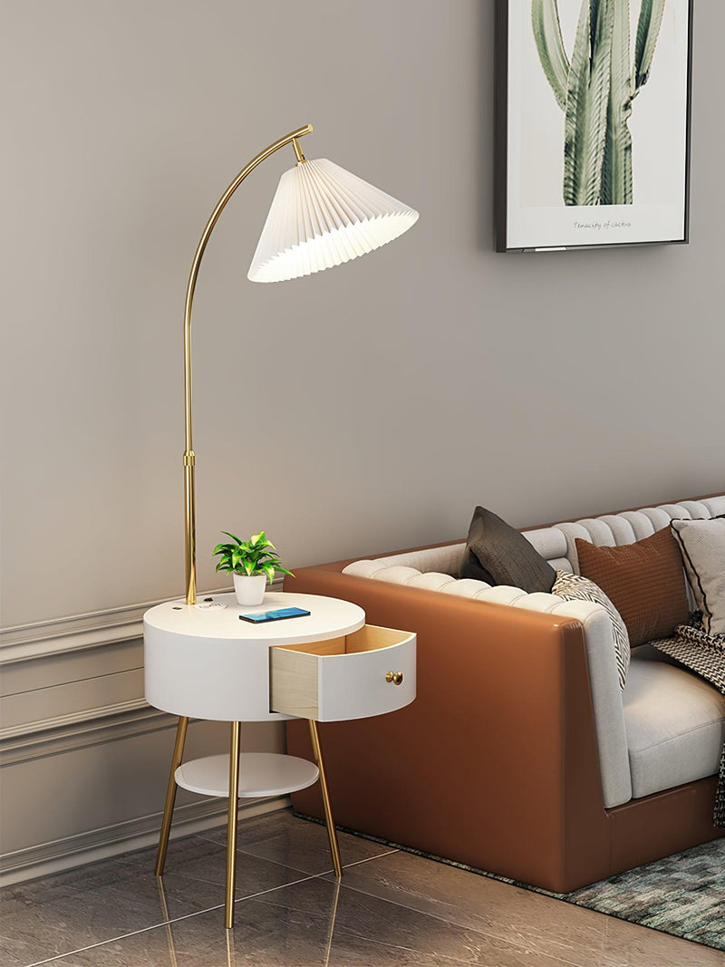 Pleated Arc Floor Light-DWHOME