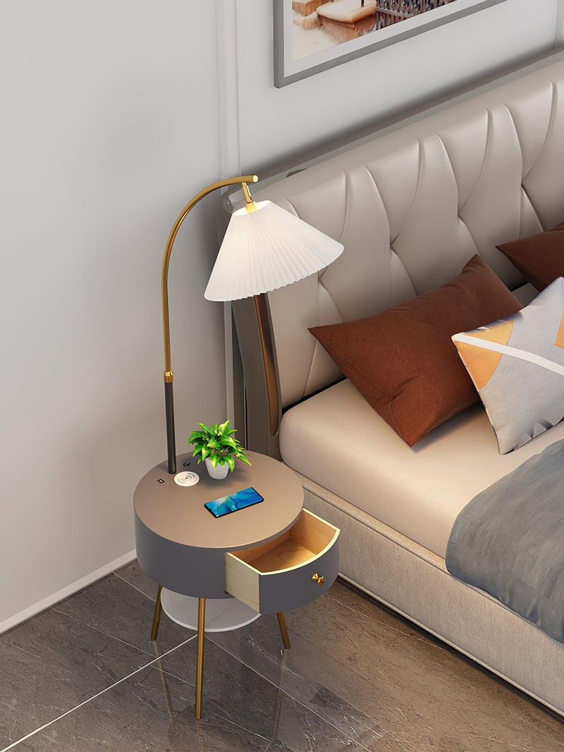 Pleated Arc Floor Light-DWHOME