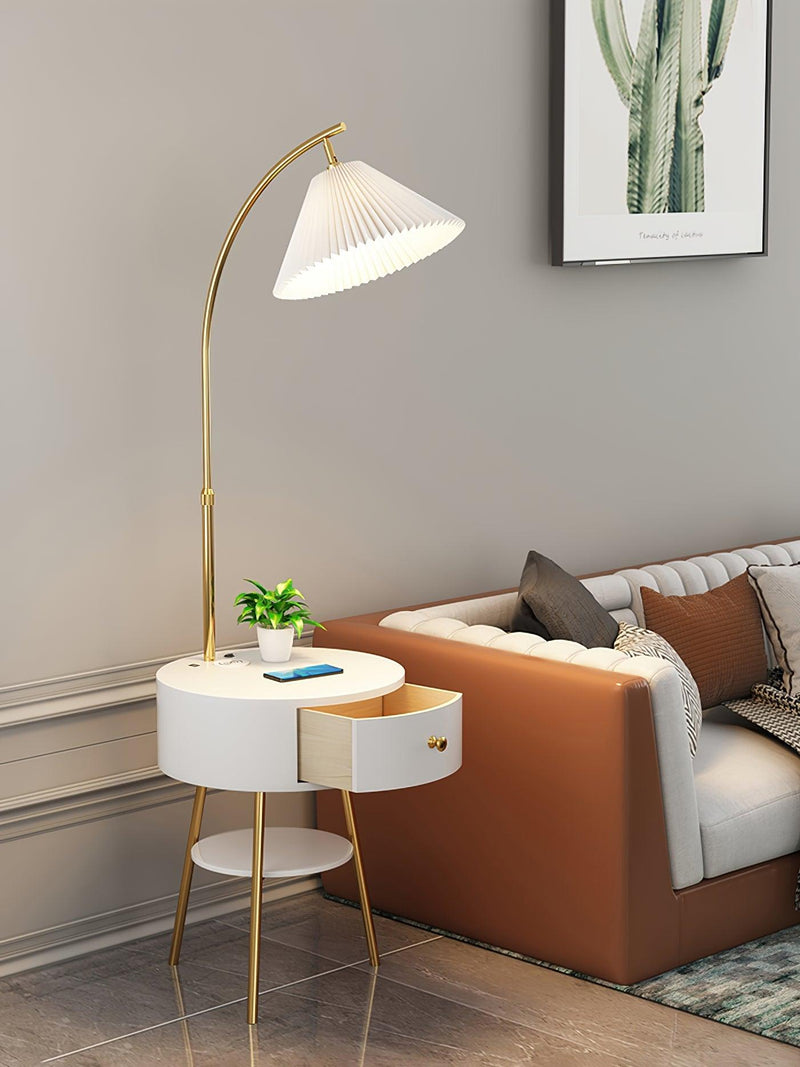 Pleated Arc Floor Light-DWHOME
