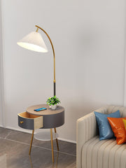 Pleated Arc Floor Light-DWHOME