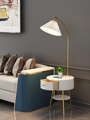 Pleated Arc Floor Light-DWHOME