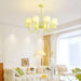 Pleated Fabric Matcha Chandelier - DWHOME