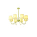 Pleated Fabric Matcha Chandelier - DWHOME