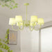 Pleated Fabric Matcha Chandelier.