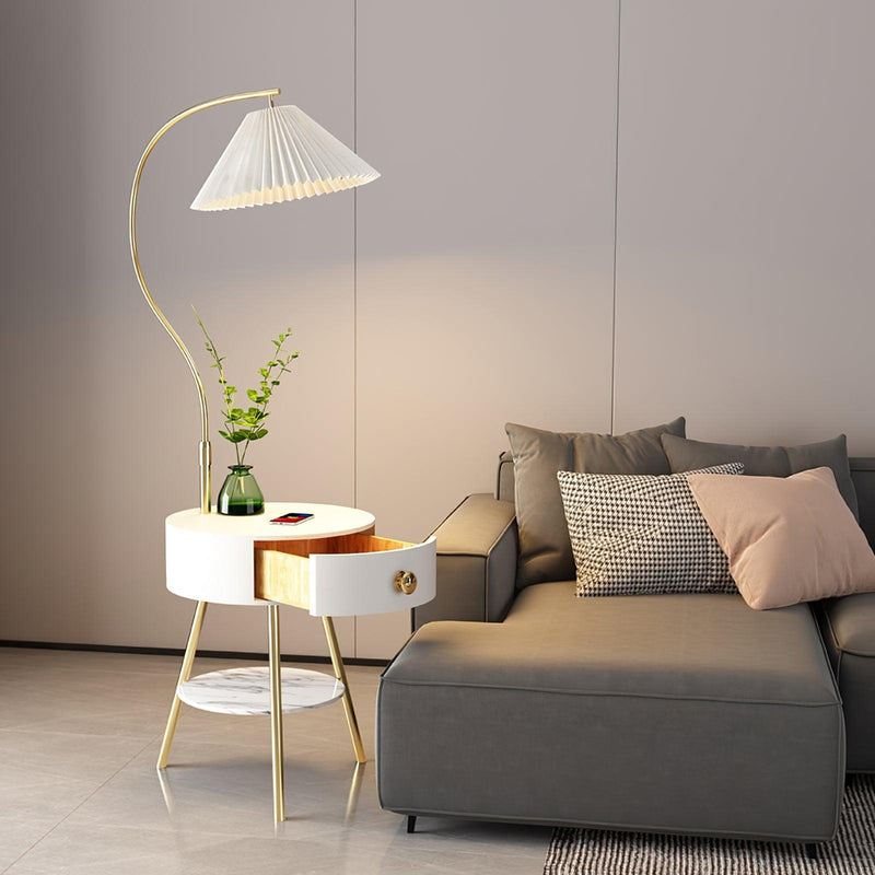 Pleated Nightstand Floor Light-DWHOME