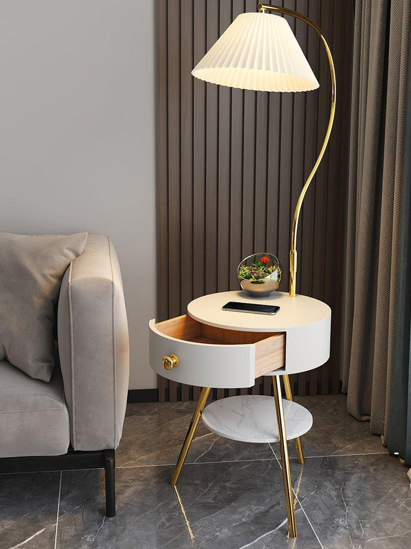 Pleated Nightstand Floor Light-DWHOME