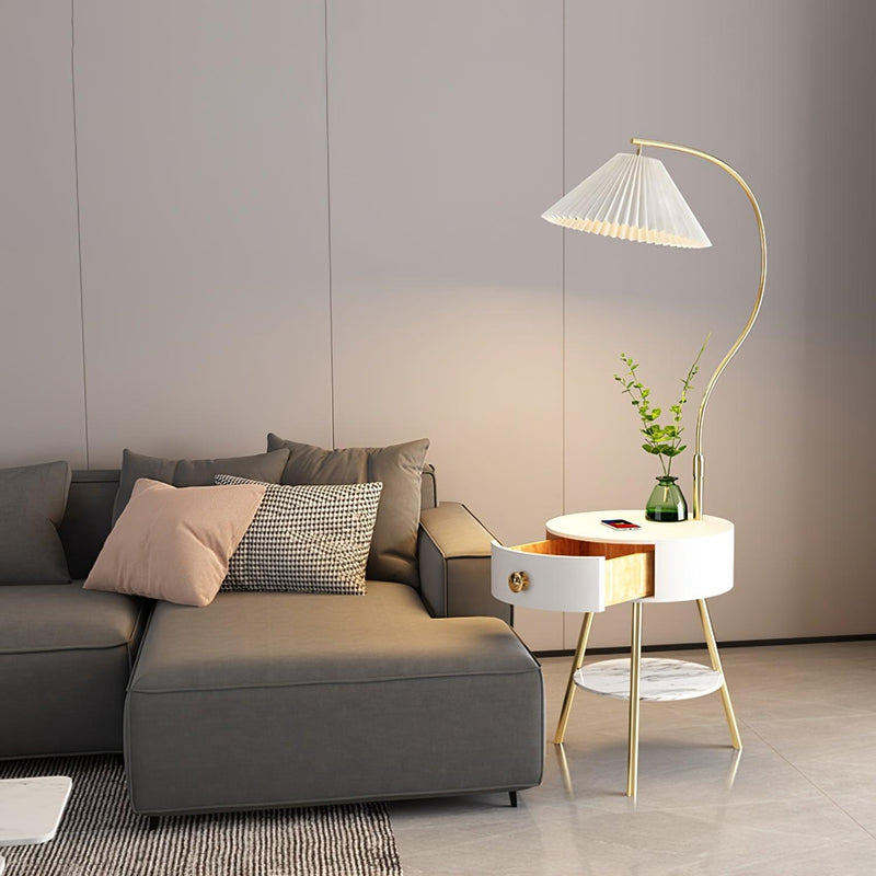 Pleated Nightstand Floor Light-DWHOME