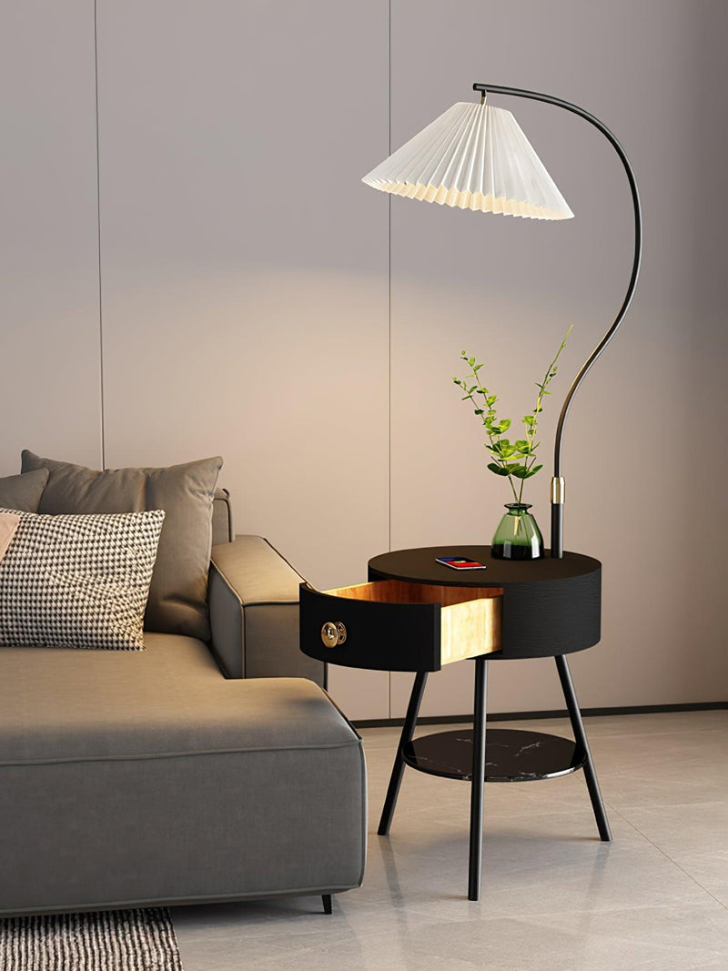 Pleated Nightstand Floor Light-DWHOME