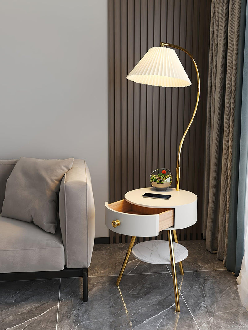 Pleated Nightstand Floor Light-DWHOME