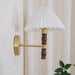 Pleated Walnut Wall Light-DWHOME