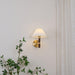 Pleated Walnut Wall Light-DWHOME