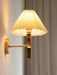 Pleated Walnut Wall Light-DWHOME