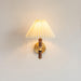 Pleated Walnut Wall Light-DWHOME
