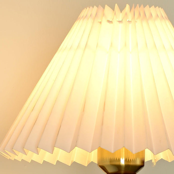 Pleated Walnut Wall Light-DWHOME