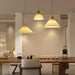 Pleated Wooden Pendant Light-DWHOME