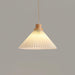 Pleated Wooden Pendant Light-DWHOME