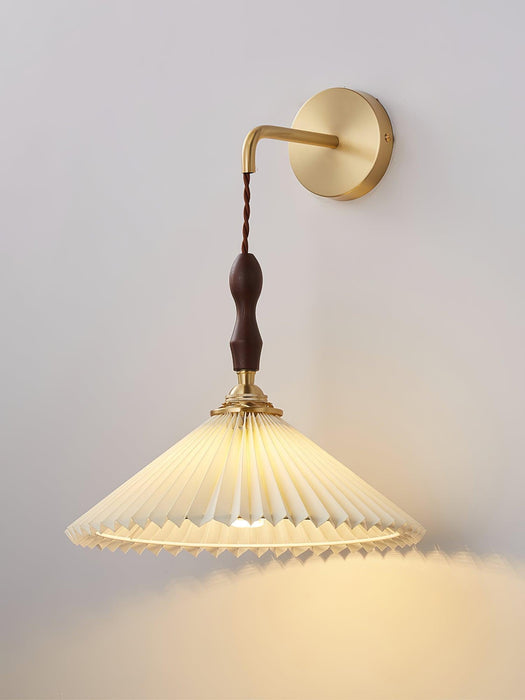 Pleated Wooden Wall Lamp-DWHOME
