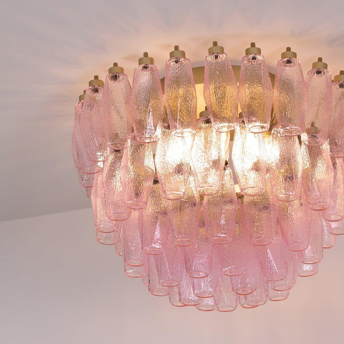 Poliedri Murano Pink Ceiling Light - DWHOME