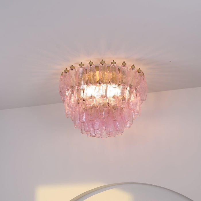 Poliedri Murano Pink Ceiling Light - DWHOME