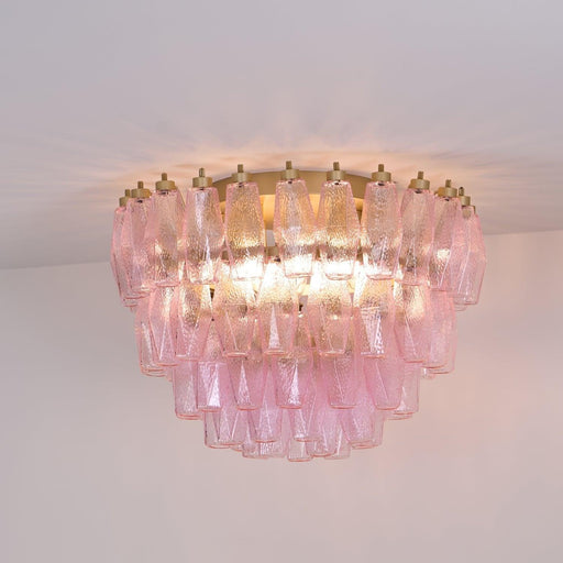 Poliedri Murano Pink Ceiling Light - DWHOME