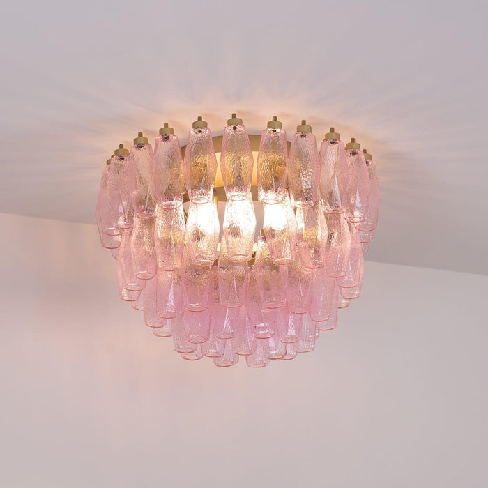 Poliedri Murano Pink Ceiling Light - DWHOME