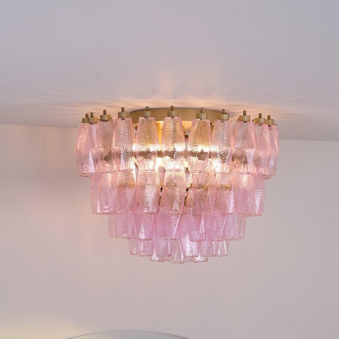 Poliedri Murano Pink Ceiling Light - DWHOME