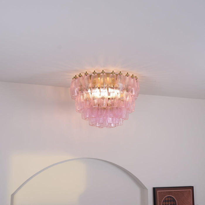 Poliedri Murano Pink Ceiling Light - DWHOME