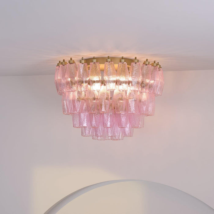 Poliedri Murano Pink Ceiling Light - DWHOME