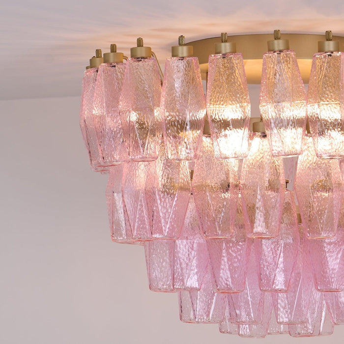 Poliedri Murano Pink Ceiling Light - DWHOME